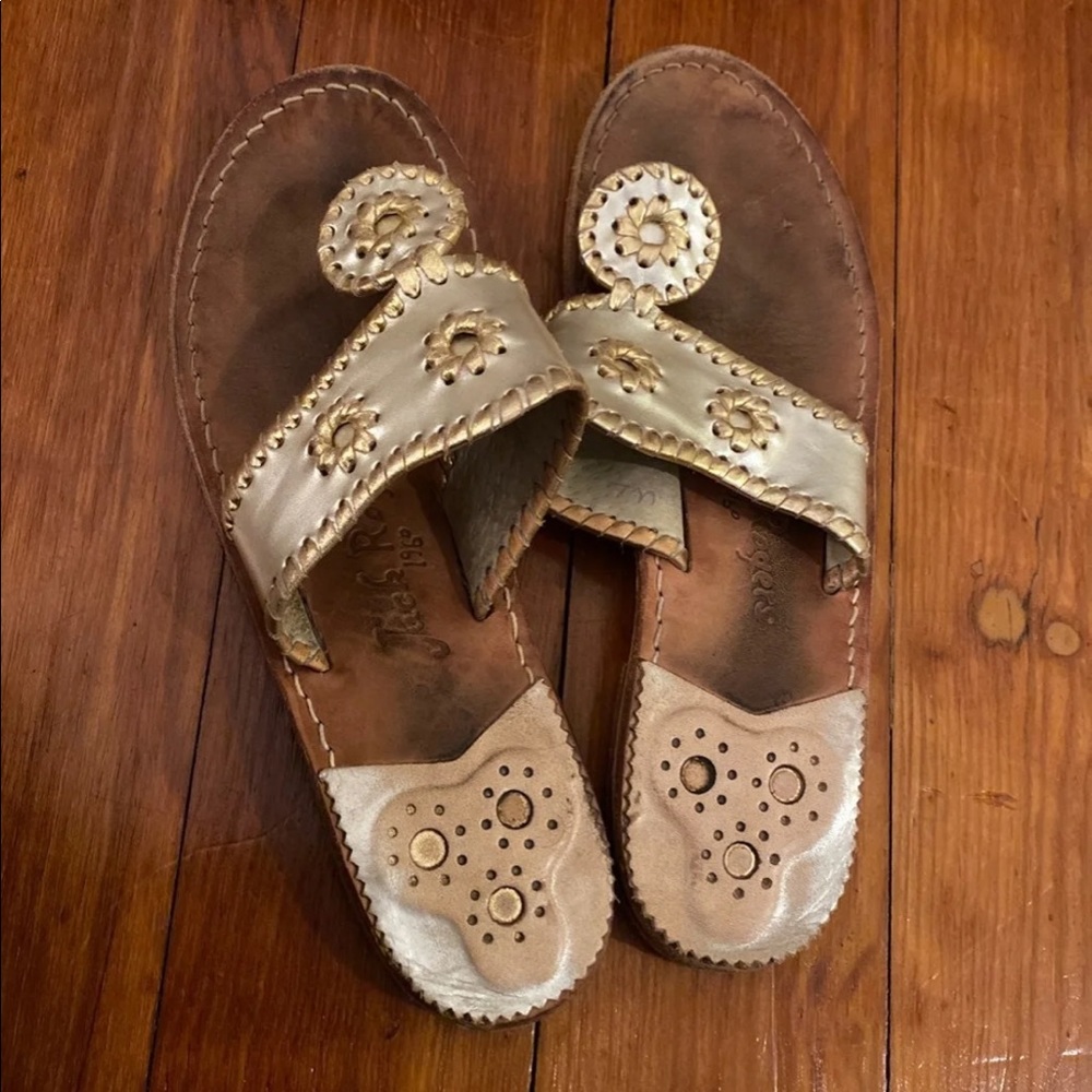 Jack Rogers sandals gold size 7